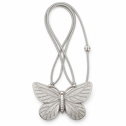 Silver Butterfly Magnetic Curtain Tieback