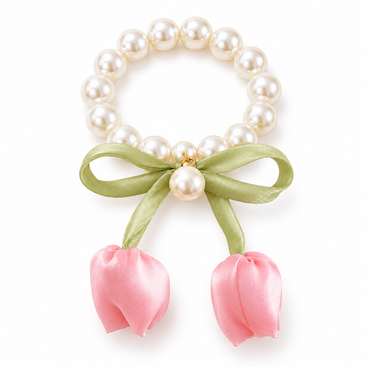 Pink Tulip Pearl-Look Magnetic Curtain Tieback