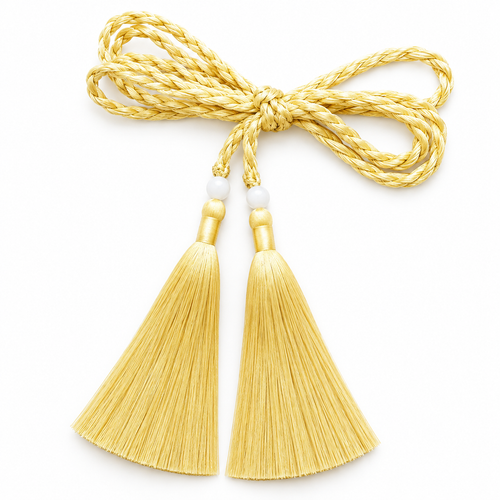 Yellow Decorative Tassel Cord