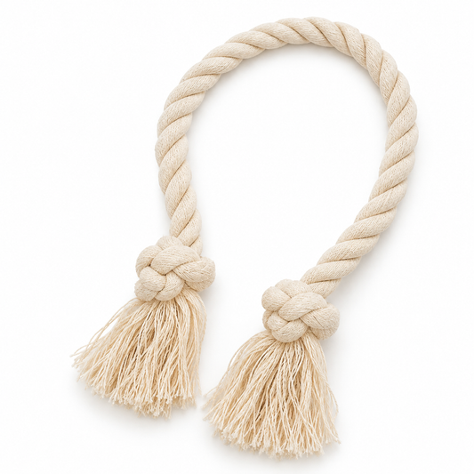 Ivory Twisted Rope Curtain Tieback